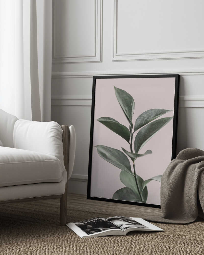 Foliage on Pink Poster