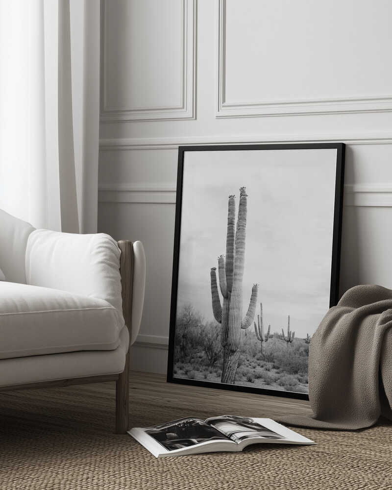 Saguaro B&amp;W Poster