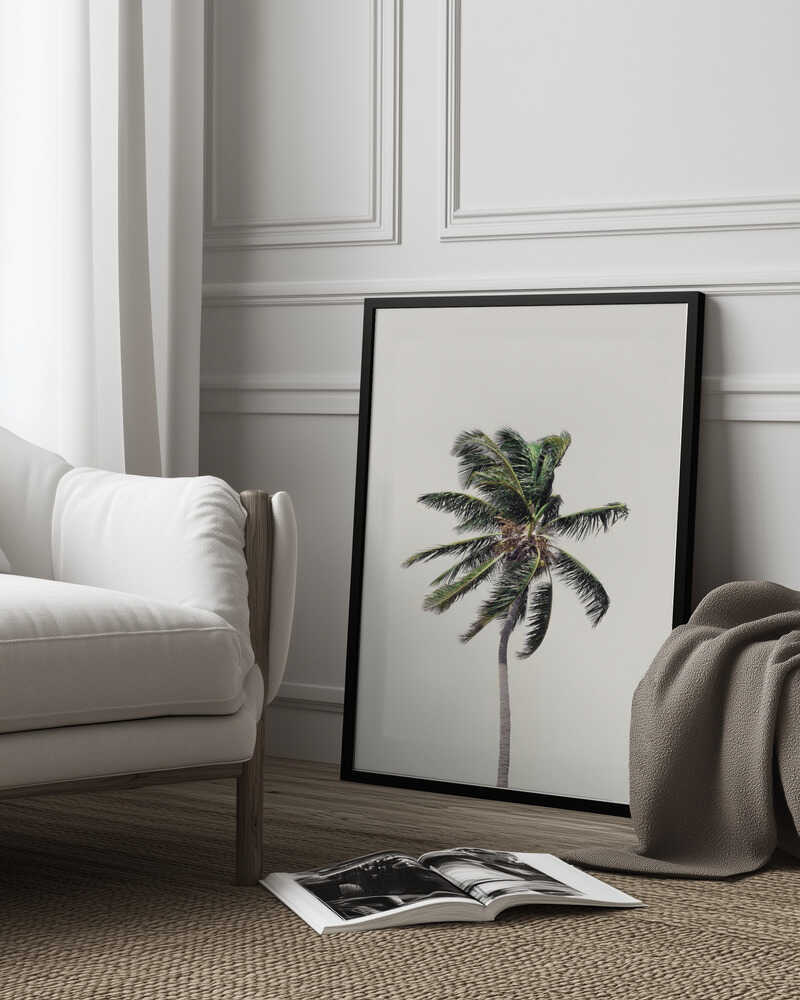 Windy Palm Tree Poster