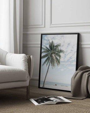 Palm tree at the beach 2 Poster