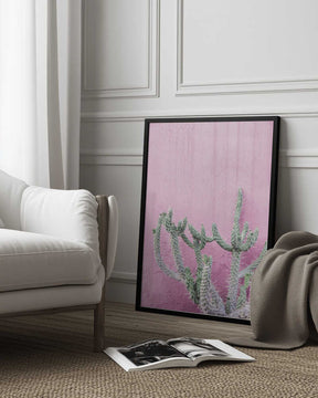 Cactus On Pink Poster
