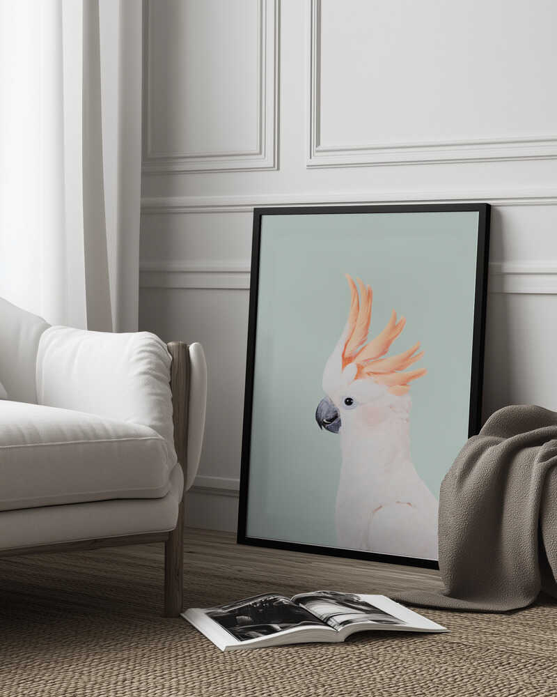 Cockatoo on Mint Poster