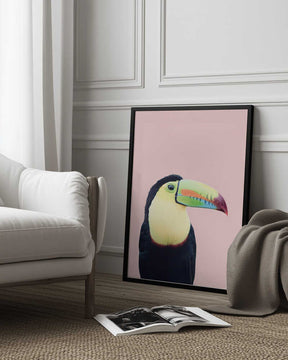 Toucan on Pink Poster