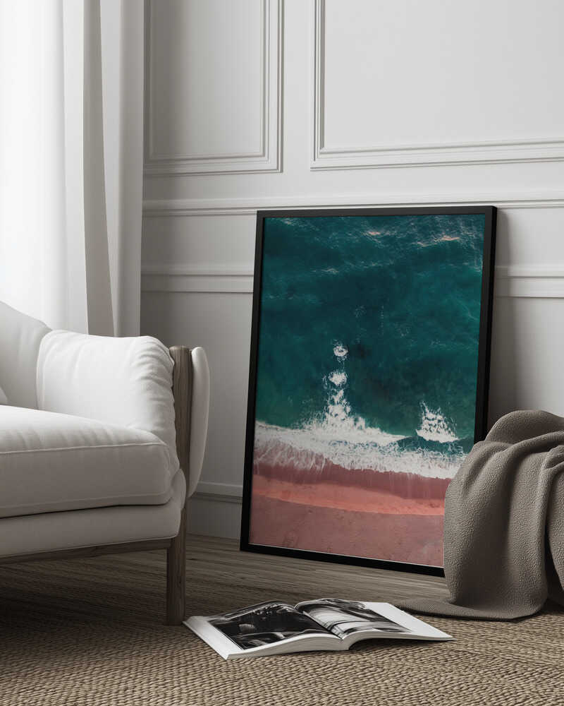 Stunning Beach With Turquoise Waves Poster