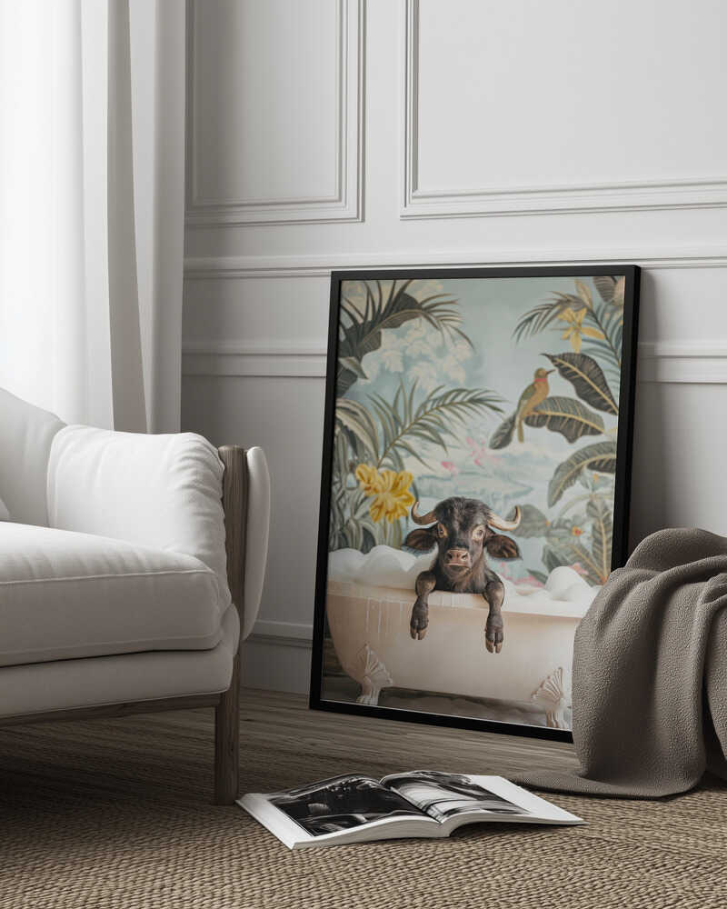 Tropical Buffalo Bath Poster