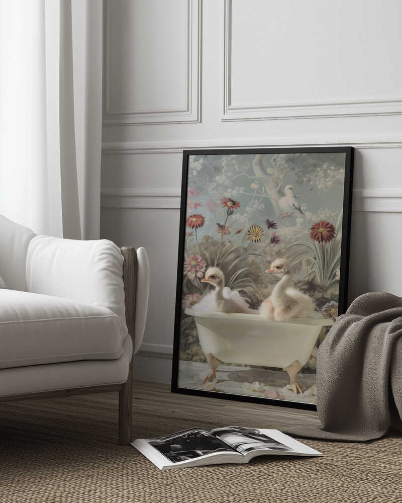 Ostrich Bubble Bliss Poster