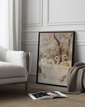 Bubbly Ostrich Trio Poster