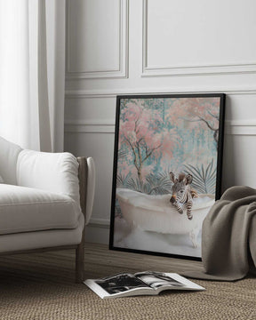 Bubbly Zebra Delight Poster