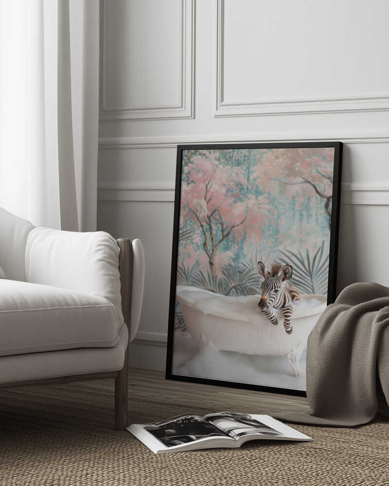 Bubbly Zebra Delight Poster