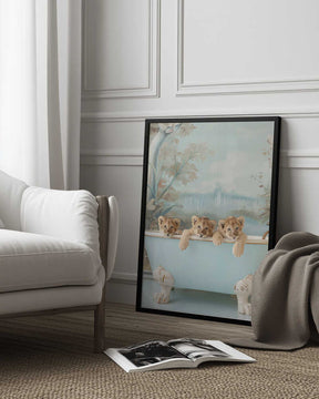 Blue Lagoon Lion Cubs Poster