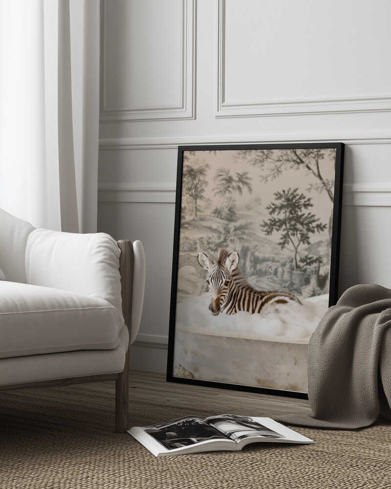 Zebra Bubble Bliss Poster