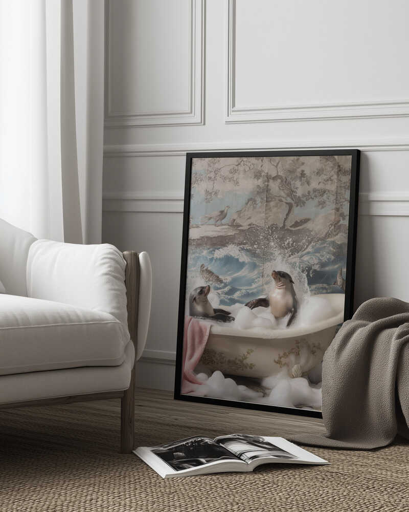 Splashing Seals Poster