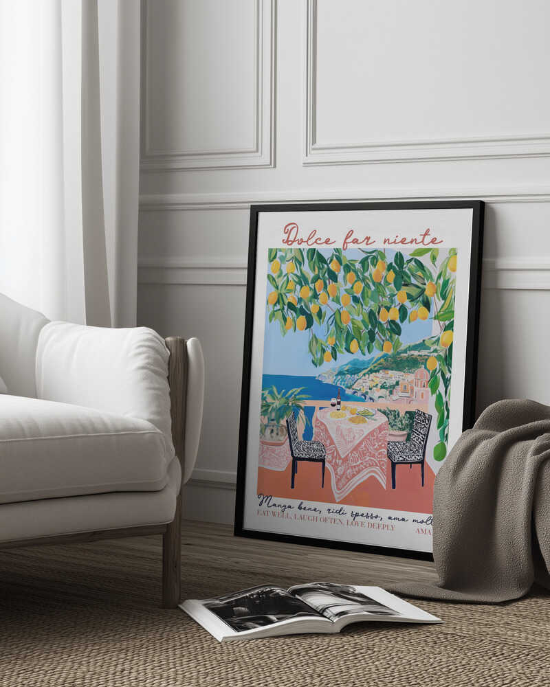 Eat Well Amalfi Poster