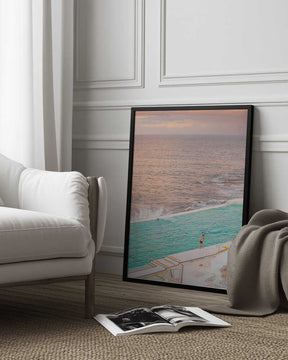 Stunning Sunset Over an Ocean Pool Poster