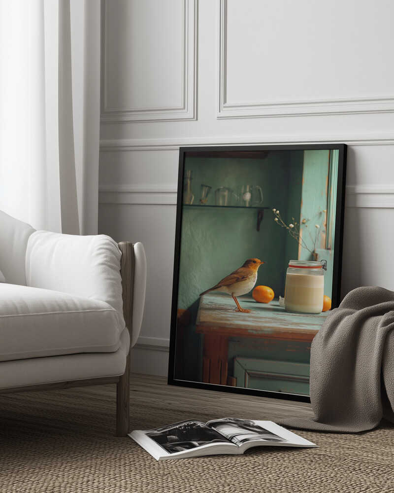 Country Morning Bird Poster