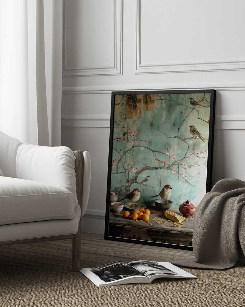 Blossoms and Birds Poster