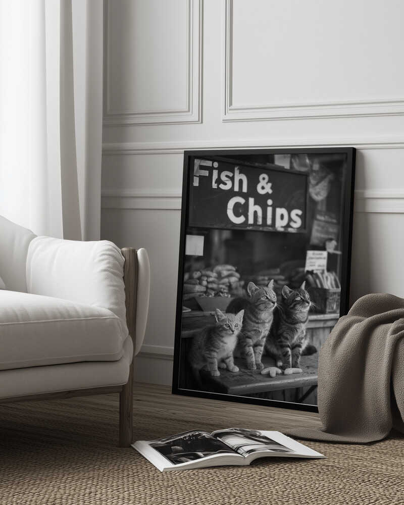 Hungry Kittens Poster