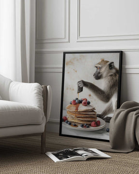 Monkey Maple Morning Poster