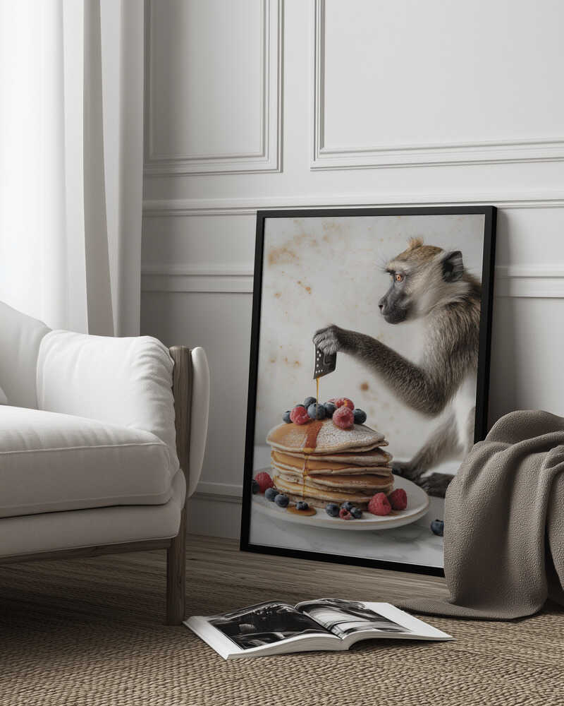 Monkey Maple Morning Poster