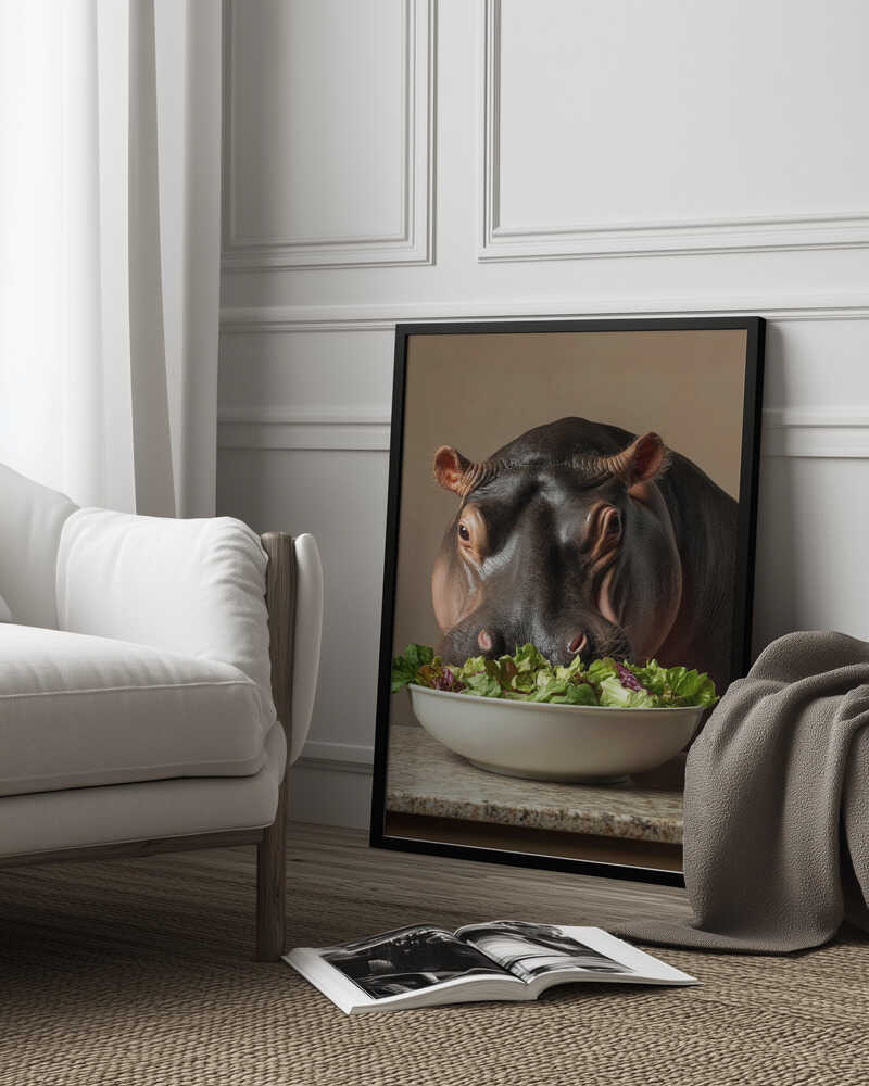 Hippo’s Green Feast Poster