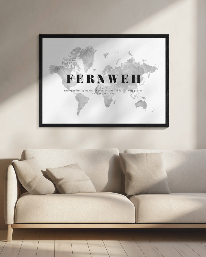 Fernweh world map Poster