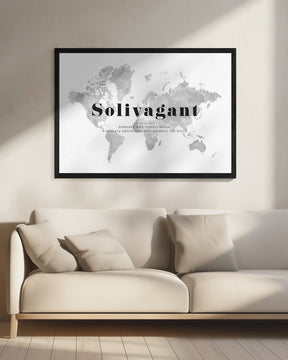 Solivagant world map Poster