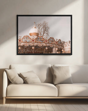 Paris Autumn Carousel Poster