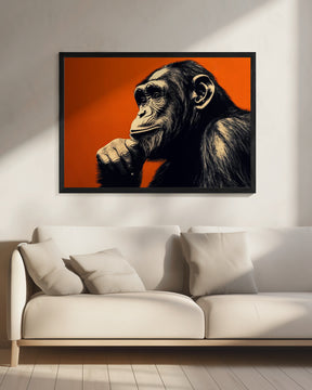 Thinking Monkey Poster