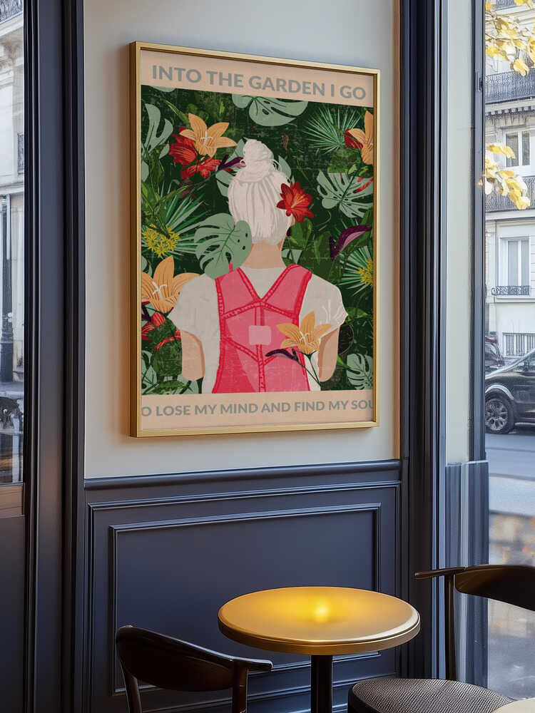Into the Garden (grey) Poster
