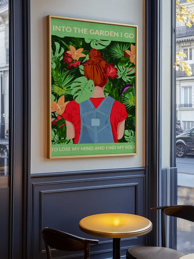 Into the Garden (redhead &amp; Light Green) Poster
