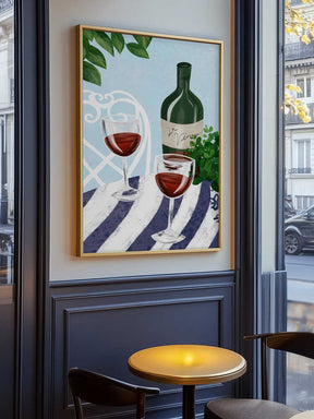 Red wine under the tree Poster