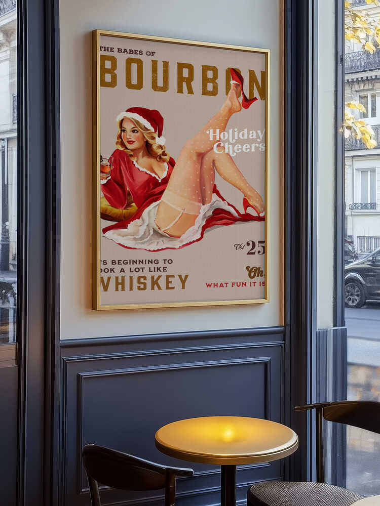 Babes of Bourbon Vol 25 Holiday Cheer Christmas Pinup Poster