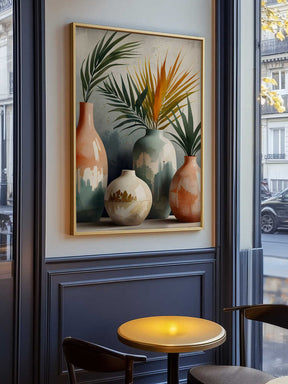 Tropical Vases In Watercolor Hues Poster