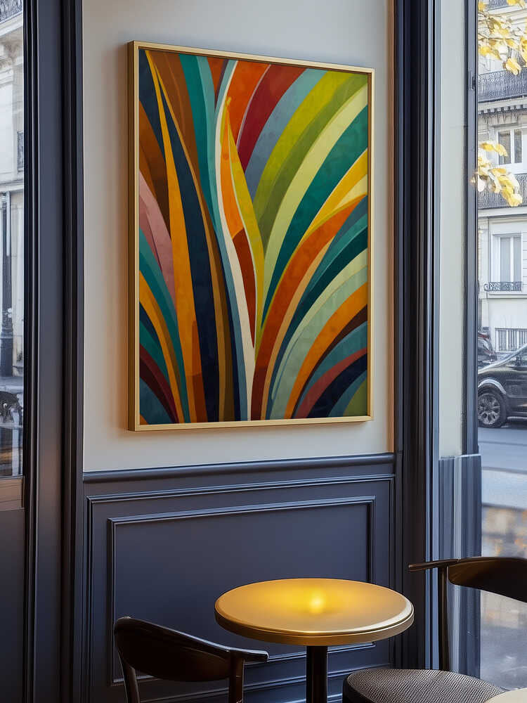 Dancing Stripes In Color Poster