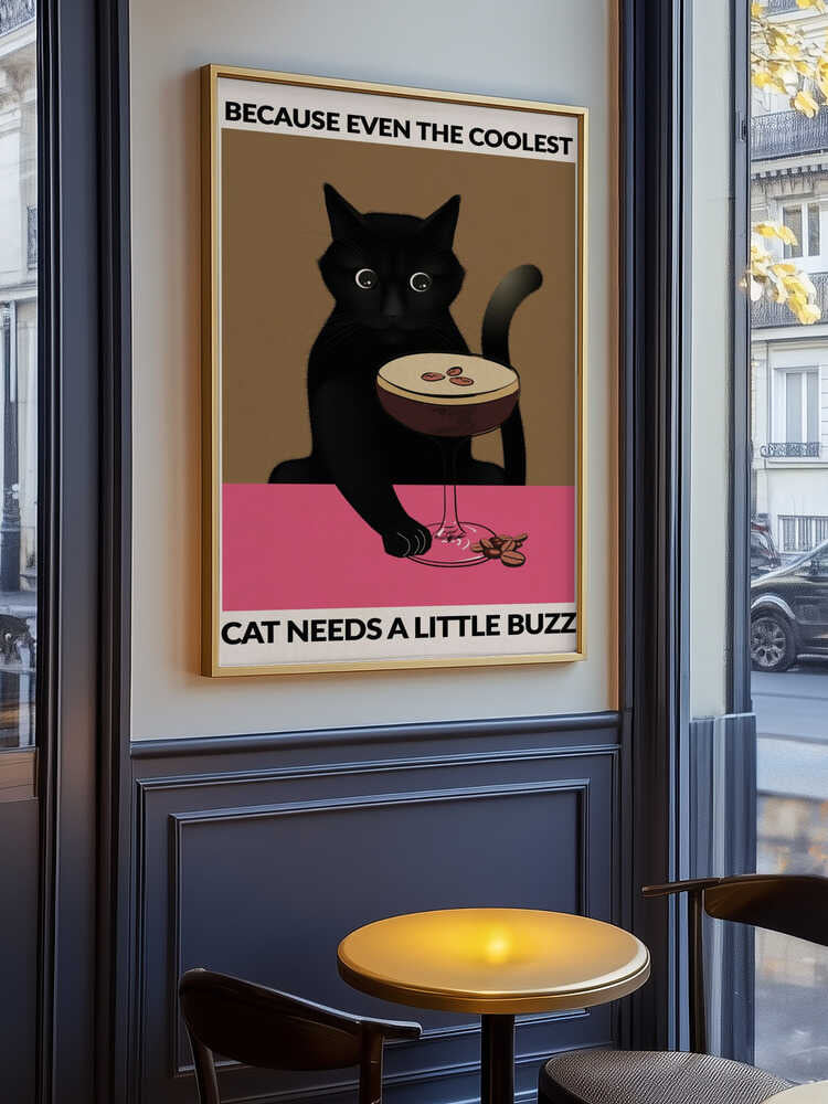 A4 Cat & Espresso 01.png Poster