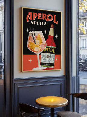 A4 Aperol Spritz 2 Black 01.png Poster