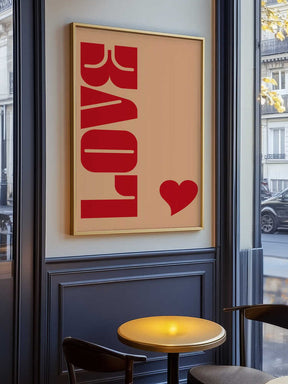 Red Bold Lettering Poster