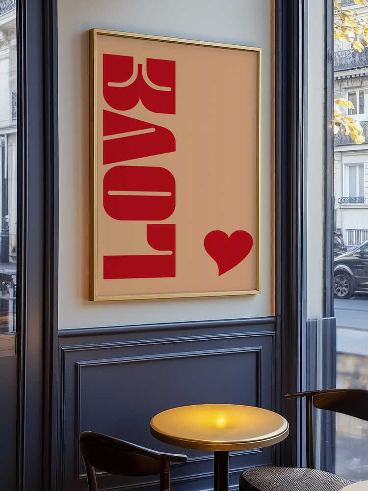 Red Bold Lettering Poster