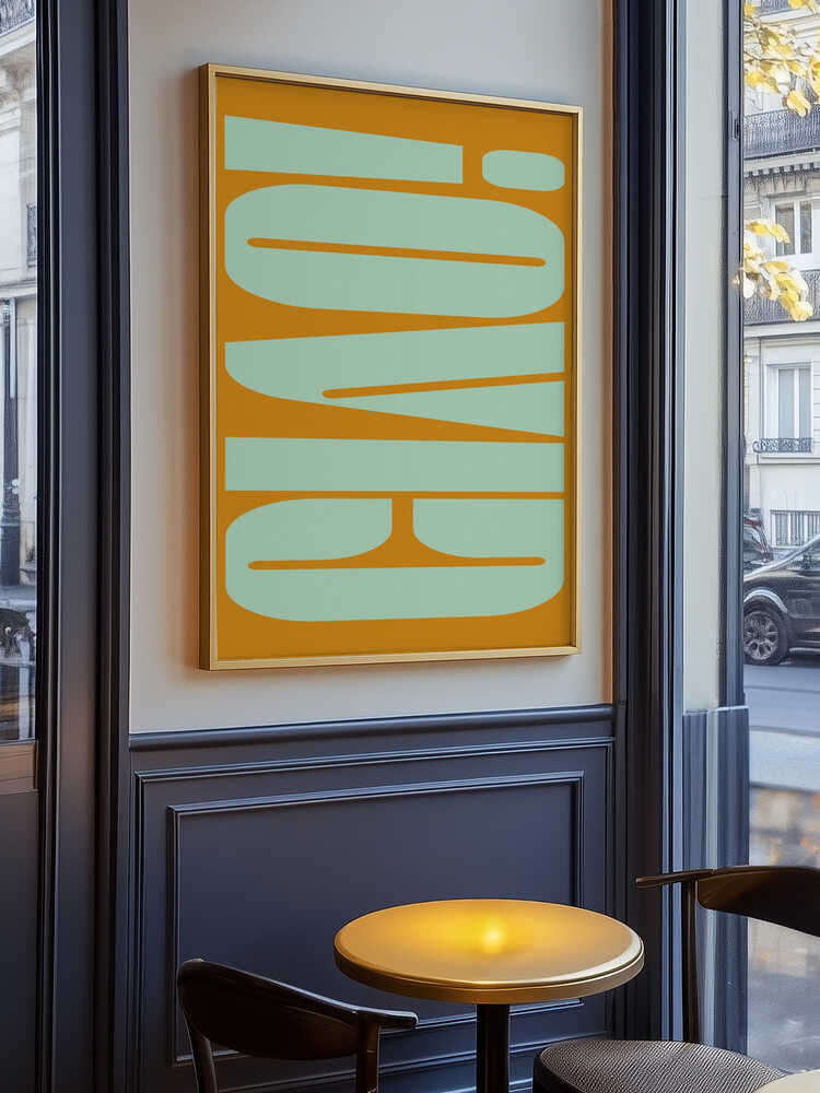 Mint Orange Harmony Poster