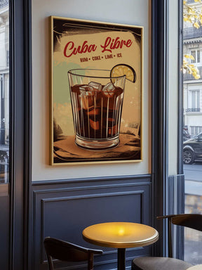Cuba Libre Cocktail Poster