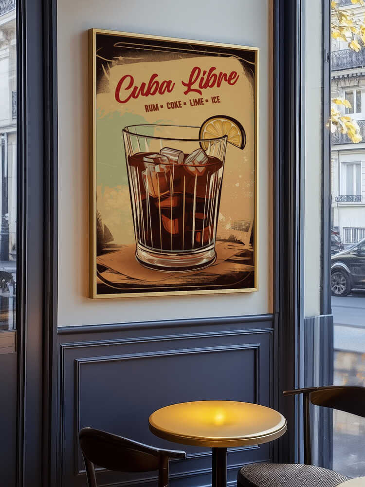 Cuba Libre Cocktail Poster