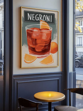 Vibrant Negroni Cocktail Poster