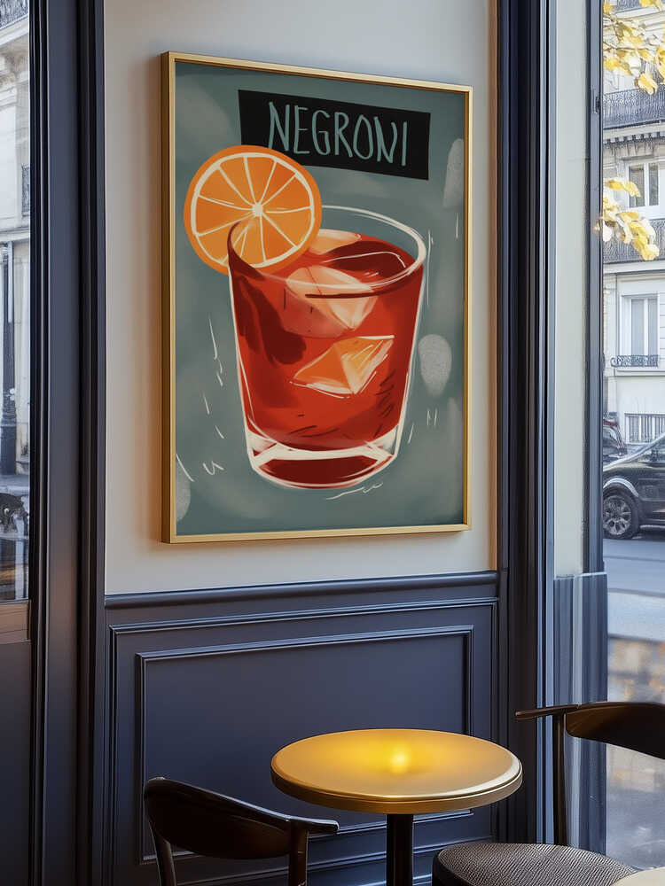 Sunset in a Glass Poster