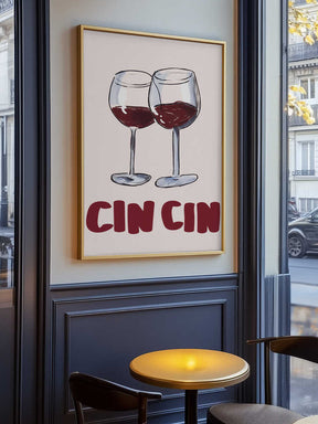 Wine Glass Cheers Poster
