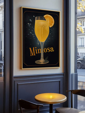 Vibrant Illustration Of A Mimosa Cocktail Poster