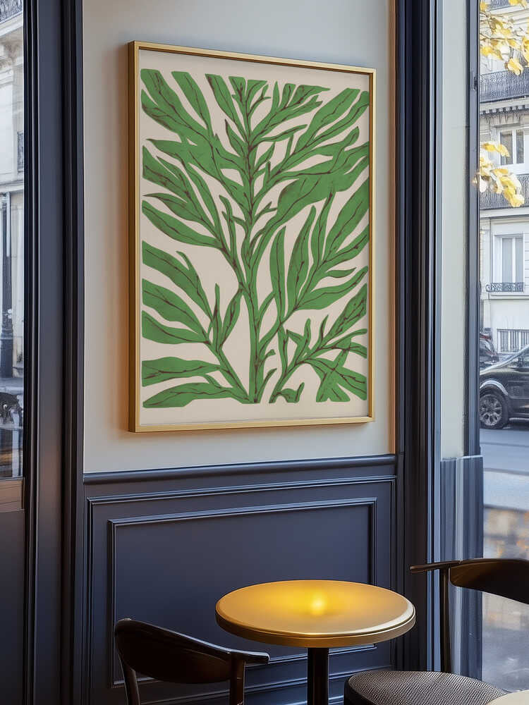 The Tree Branch with Green Leaves Poster