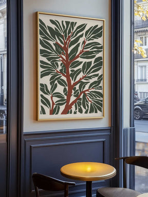 The Tree Branch with Green Leaves Poster
