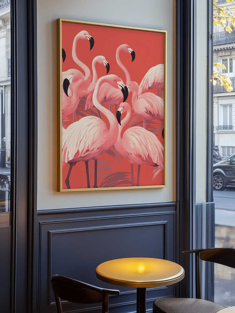 Vibrant Pink Flamingos Poster