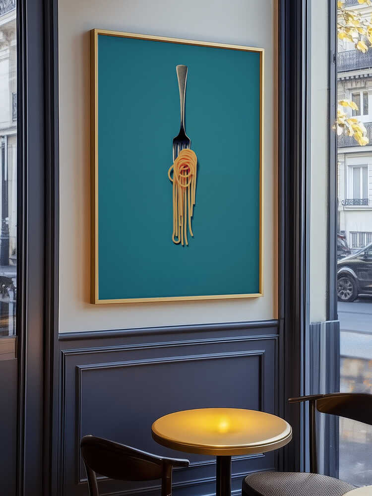 Pasta Swirl Symphony Poster