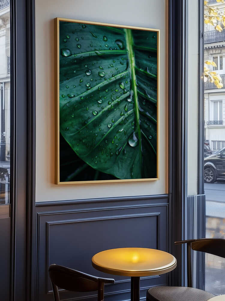 Rain Kissed Leaf Poster
